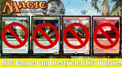 mtg leaked bans|BANNED AND RESTRICTED LISTS